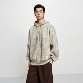 Men's Allover Jacquard Hooded Sweatshirt